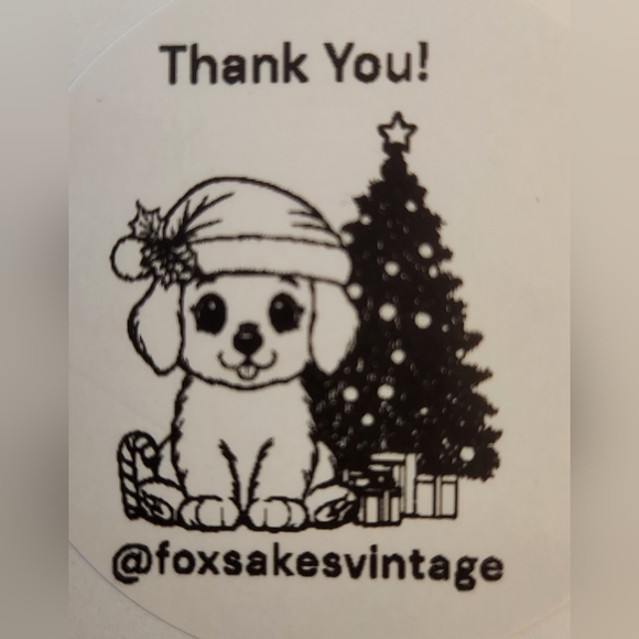 100 Christmas Customized Thank You Stickers - pick one design - Picture 6 of 16